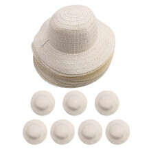 20-teiliges DIY Strohhut-Set: Strand-Sommer-Arbeiter-Hüte für Männer, Frauen, Kinder, Cowboy-Geburtstagsfeier-Deko