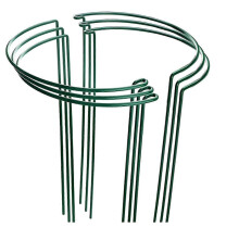 6er Pack Große 60cm Hohe Bogen-Pflanzenstützen, Starke Metall-Gartensupports Halbrunde Blumenringe