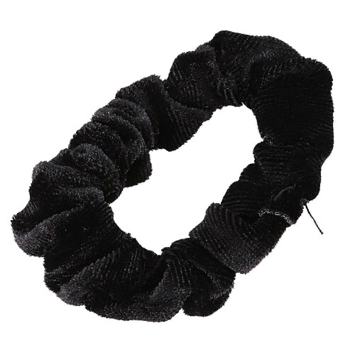 10er Pack Schwarz Samt Scrunchie Haar-Gummis Haar-Bobbles Haar-Bänder 2