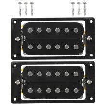 2 Stück (1 Satz) schwarze Humbucker-Doppelspulen-Elektrogitarren-Tonabnehmer + Rahmen-Schraube