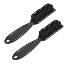 2 Stk. Fade-Pinsel Kamm Schere Reinigungsbürste Friseursalon Skin Fade Vintage Ölkopf Form Carving C