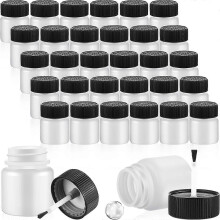 60 Stücke Retouchierfarbbehälter 30 ml leere Retouchierbehälter mit Pinsel & Mischkugel für C