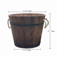 Rustikaler Whiskey-Fass-Pflanzgefäß – Blumentopf aus Holz für den Innen- und Außenbereich mit Ablaufloch, perfekt für