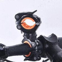360-Grad-Drehbare Fahrradbeleuchtung Doppelhalter LED Fronttaschenlampe Pumpe Lenkerhalterung