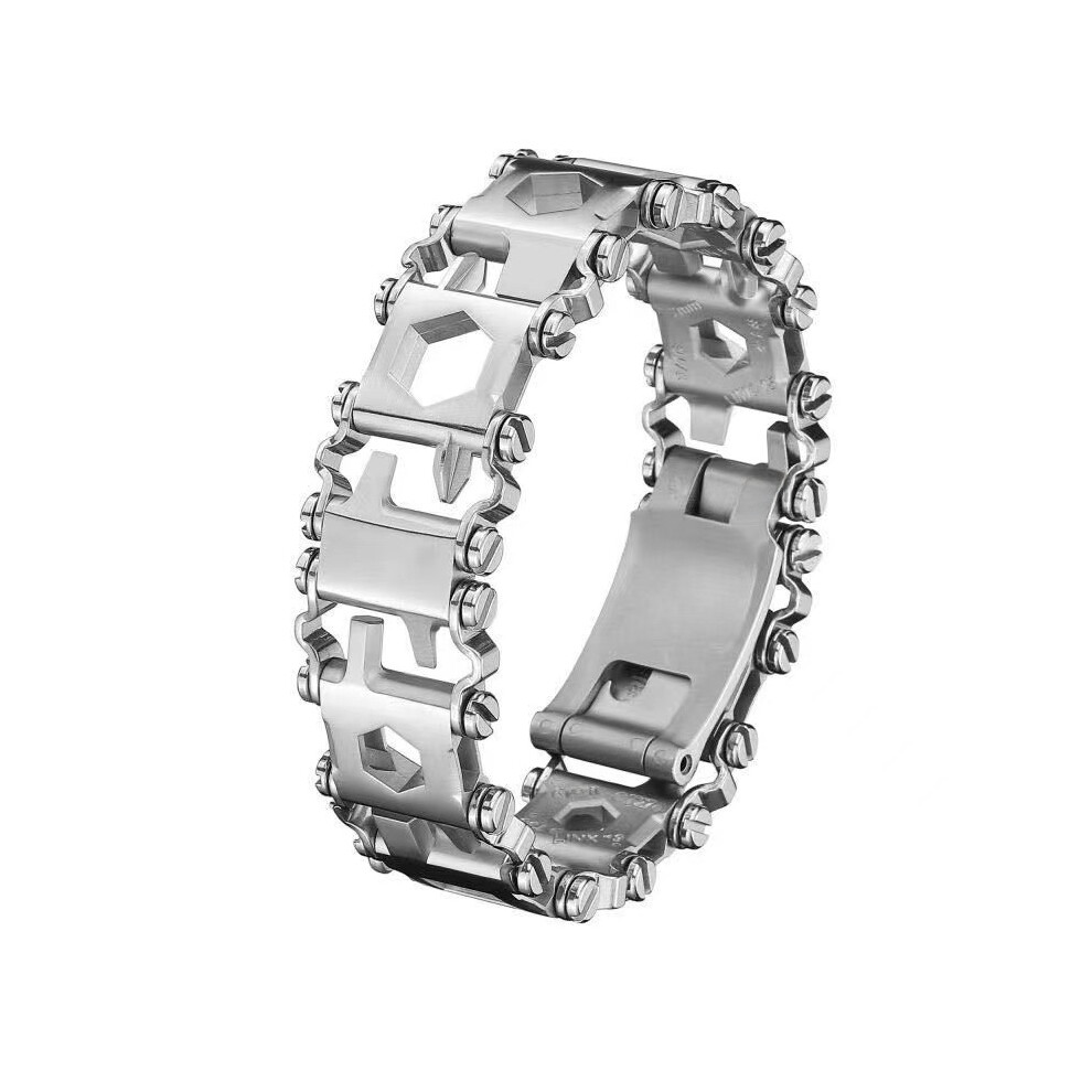 Multitools Wearable Bracelet Stainless Steel Tool Bracelet For Men And Women, Outdoor Survival Bracelet With 29-In-1 Functions For Emergency Use, Mult 9463374485100