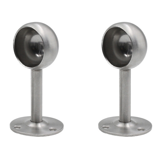 Simple Design Support Socket, Stainless Steel Wardrobe Rod Bracket For Multiple Functions, Including Ceiling And Wall Mounted Options, Supporting