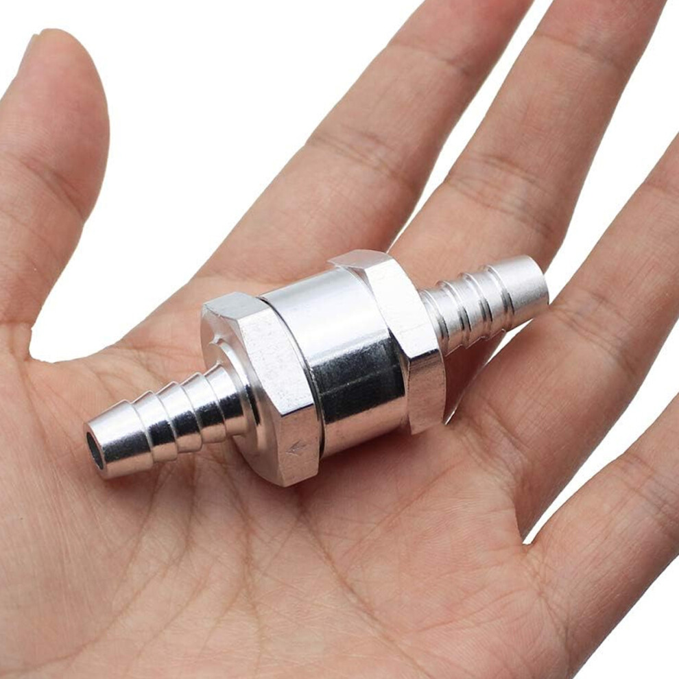 Non Return One Way Check Valve, Aluminum Alloy Surface Anodized Anti-Corrosion Fuel Hose Check Valve Prevents Fuel Returning, For Carburetors Low 9169997182968