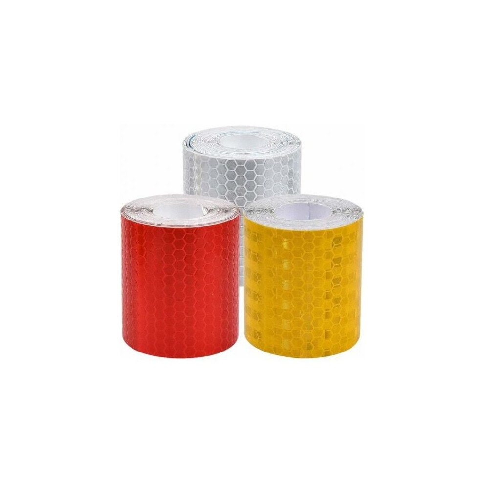 Reflective Tape Honeycomb Patterns, Durable Night Safety Waterproof High Visibility Tape For Road Markings, Vehicles, Bicycles, Strong Adhesive 3 9433291647974