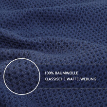 Panos de prato em algodão natural com trama waffle, macios e absorventes, tingidos com corantes atóxicos, 100% poliéster penteado, conjunto de 6