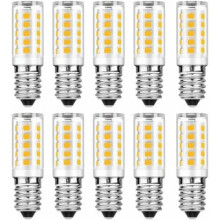 Kaldhvit 6000K lyssterk lampe, ikke-dimbar E14-sokkel, høyeffektiv 5W LED-pære, 400 LM lumen, umiddelbar tenning, 30 000 timers levetid, 10-pakning