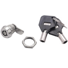 Cabinet door security cylinder rotary lock with quarter turn and keys
