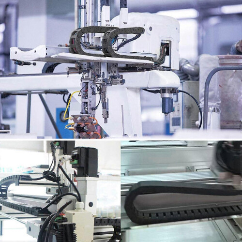 Αλυσίδα έλξης καλωδίου διπλής όψης 10 x 20 mm, ανοιχτή πλαστική, 1 m 1
