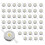 50 τεμάχια 1W υψηλής απόδοσης ψυχρά λευκά LED, τσιπ 1 watt, 3V-3.4V 3