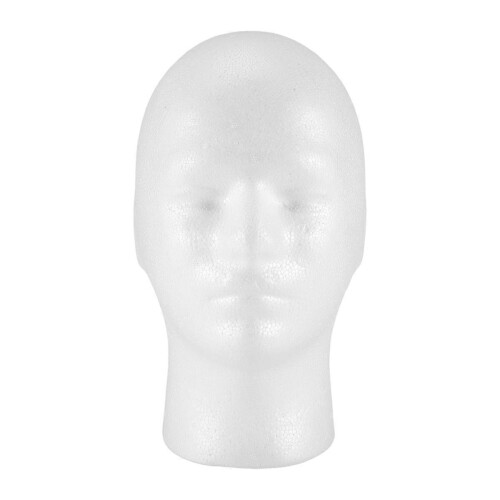 1X Foam Styrofoam Doll Head Stand Model Wig Hat Display, #2 (male/female)