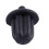 10 black rubber dust caps for 6.35 mm audio jack (PC, DVD, microphone). 5