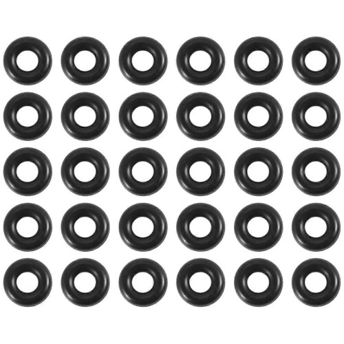 30 τεμάχια λαστιχένιοι δακτύλιοι Ο 2,5mm x 6,5mm x 2mm για ψάρεμα με σκουλήκια.