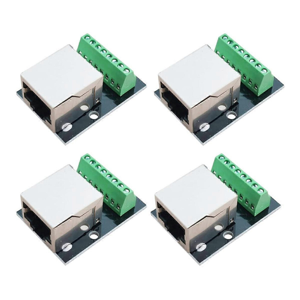 4 Rj45 Ethernet Female Connector Breakout Boards, 2.54Mm Connector Shield Network Adapter 8330279039596