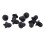 10 black rubber dust caps for 6.35 mm audio jack (PC, DVD, microphone). 1