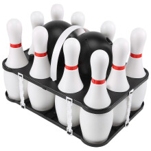 1 set da bowling per bambini e adulti: 2 palle e 10 birilli per tutta la famiglia – Bowling da giardino