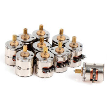 Paquete de 10 mini motores paso a paso bifásicos de 4 hilos con engranajes. Pequeños motores en miniatura para juguetes.