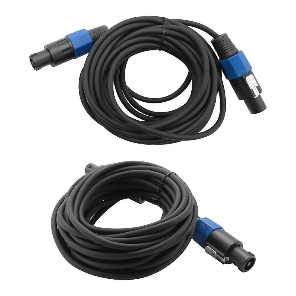 Photos - Cable (video, audio, USB) Pack 25 Ft Male Speakon to Speakon Cable, Professional 12 Gauge AWG Audio Cable DJ Speaker Cable W