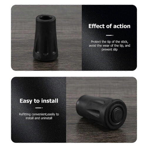 replacement rubber tips compatible with walking sticks, trekking poles, 4cm 1