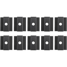 10 viti centrali nere per pannelli solari fotovoltaici, compatibili con tutte le altezze di telaio, per il montaggio dei pannelli solari.