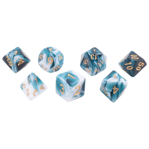 Σετ 7 πολυεδρικών ζαριών για D&D, Pathfinder και παιχνίδια ρόλων (RPGs) 2