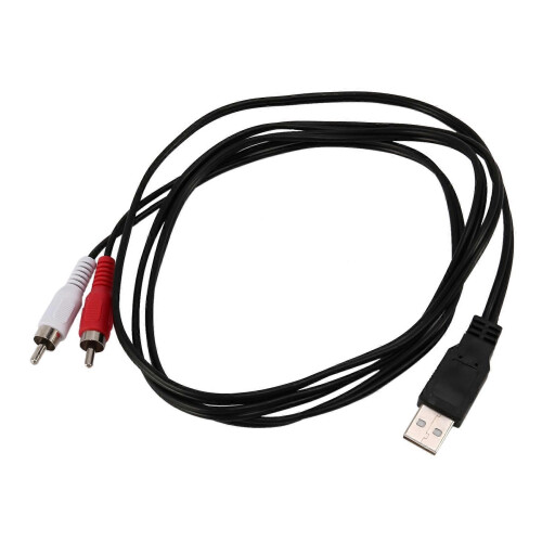 Pomocný audio/video kábel USB A samec - 2 RCA samec (1,5 m) pre PC a TV 1