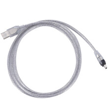 1,5 m USB naar Firewire DV IEEE 1394 4-pins adapterkabel voor pc-camcorder