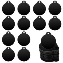 25 ronde aluminium platen, zwarte snijplaten, graveerplaten, schijven, metalen platen, sleutelhangers