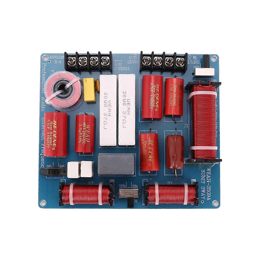 350W 3-Way Crossover Board Ktv Stage Speaker Crossover Audio Tweeter Midrange Bass 3-Way Crossover 8060816622607