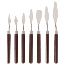 Set of 7 knives for oil painting: painter's palette knife, palette knife for oil and acrylic paints