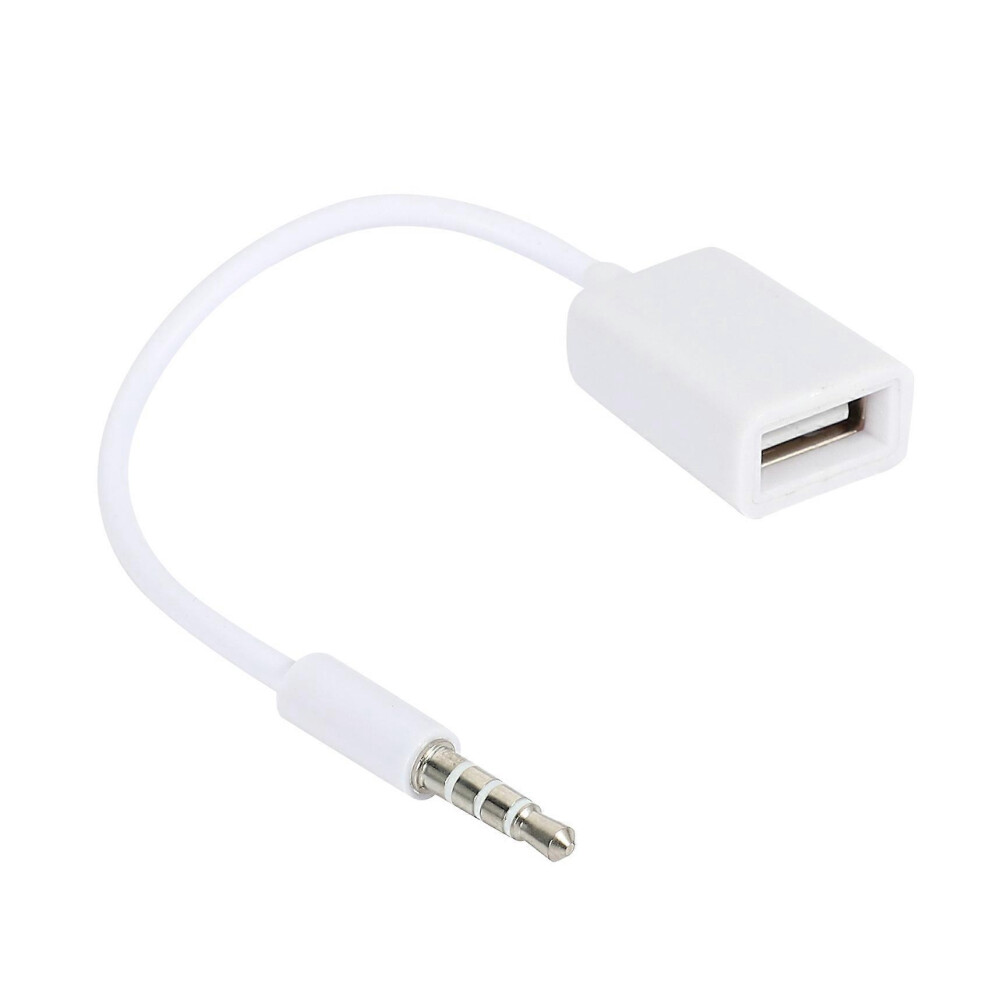 3.5Mm Male Aux Audio Jack To Usb 2.0 Female Converter Cable Compatible With Car Mp3 Players 8859431200907
