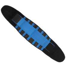 Atmungsaktives Stahlplatten-Rückenschutzgurt, Mesh, gebogener elastischer Taillengürtel für Männer und Frauen, Blau