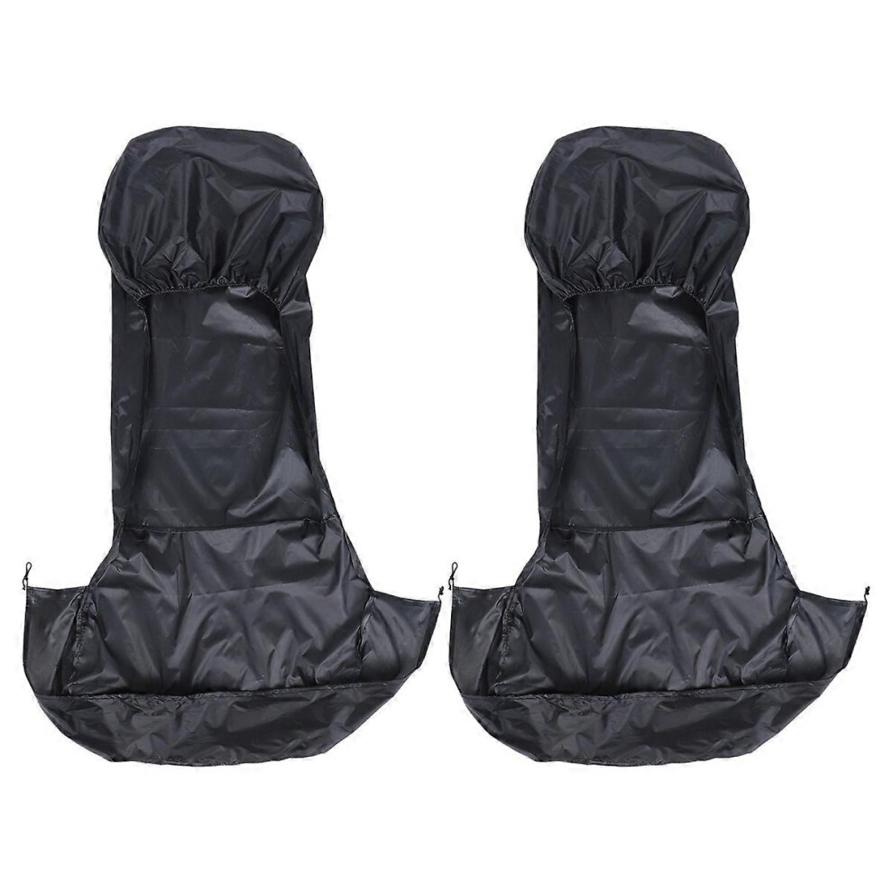 2X Universal Waterproof Nylon Front Seat Covers Compatible With Cars And Vans, Protective Covers, Pair Black 8271783721174