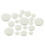 17 replacement leather pads for clarinets, intended for high-quality wind instruments. 1
