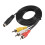 Cable de conversión de TV/PC de 1,5 m (4,9 pies), conector macho de 3 RCA a conector macho S-Video de 4 pines 1