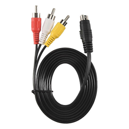 Cable de conversión de TV/PC de 1,5 m (4,9 pies), conector macho de 3 RCA a conector macho S-Video de 4 pines 2