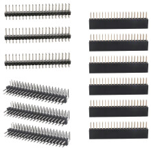 12pcs 40 Pin GPIO Header Kit 20X2 Pins Angle GPIO Header Socket compatible with Raspberry Pi Zero/4B/3B+/3