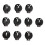 10 black round button cell holders compatible with CR2032 2016 2025 1