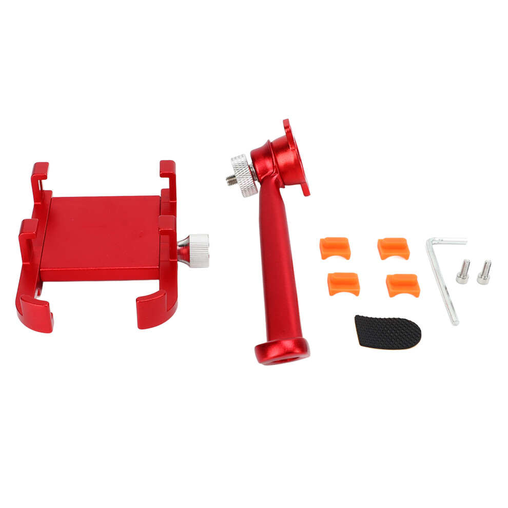 Aluminum Alloy Phone Holder For Bicycle, Universal Compatibility Smartphone Mount With 360 Rotation, Adjustable Width Bike Handlebar Cell Phone 9399812615214