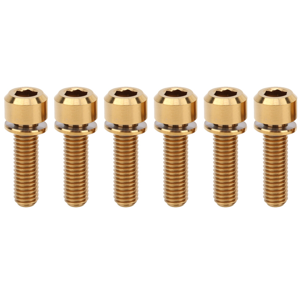 Titanium Alloy Bolt For Bicycle Components, Corrosion Resistance M5x18 Stem Fastener With Washer, High-Strength Lightweight Mounting Screw For Handleb 9301476896731