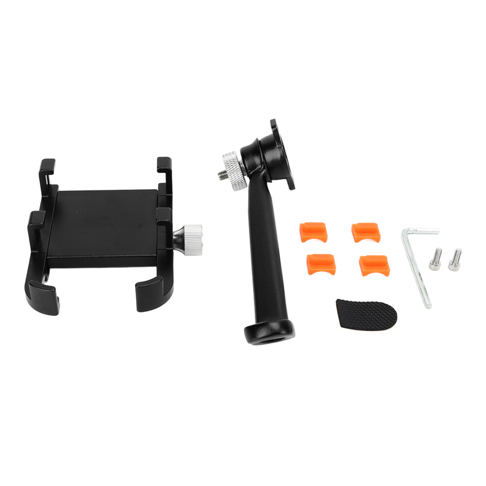 Aluminum Alloy Phone Holder For Bicycle, Universal Compatibility Smartphone Mount With 360 Rotation, Adjustable Width Bike Handlebar Cell Phone 9399812615221