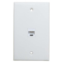 1-port Ethernet wall plate, Keystone wall plate with RJ45 Keystone dual female inline coupler