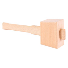 250mm solid beechwood carpenter's hammer with wooden handle, woodworking tool