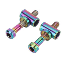 Vis de tige de selle en alliage de titane durable, M5x30mm, lot de 2, multicolores, résistantes à la rouille
