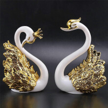 2 swan ornaments, swan cake decoration, car decoration, home wedding decoration