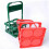 Foldable plastic cup holder with 4 holes, reusable and equipped with a handle, portable. 4