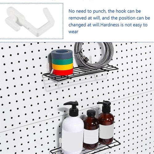 24 γάντζοι Pegboard, J-Hooks, αξεσουάρ αποθήκευσης Pegboard 2